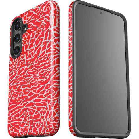 Elephant Print Red Galaxy S24 Plus Impact Case